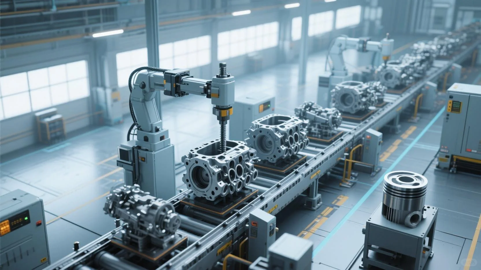 自动装配流水线 3D 动画：展现高效装配过程