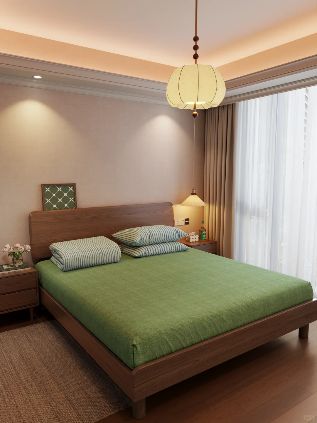 普普通通却干干净净的卧室！