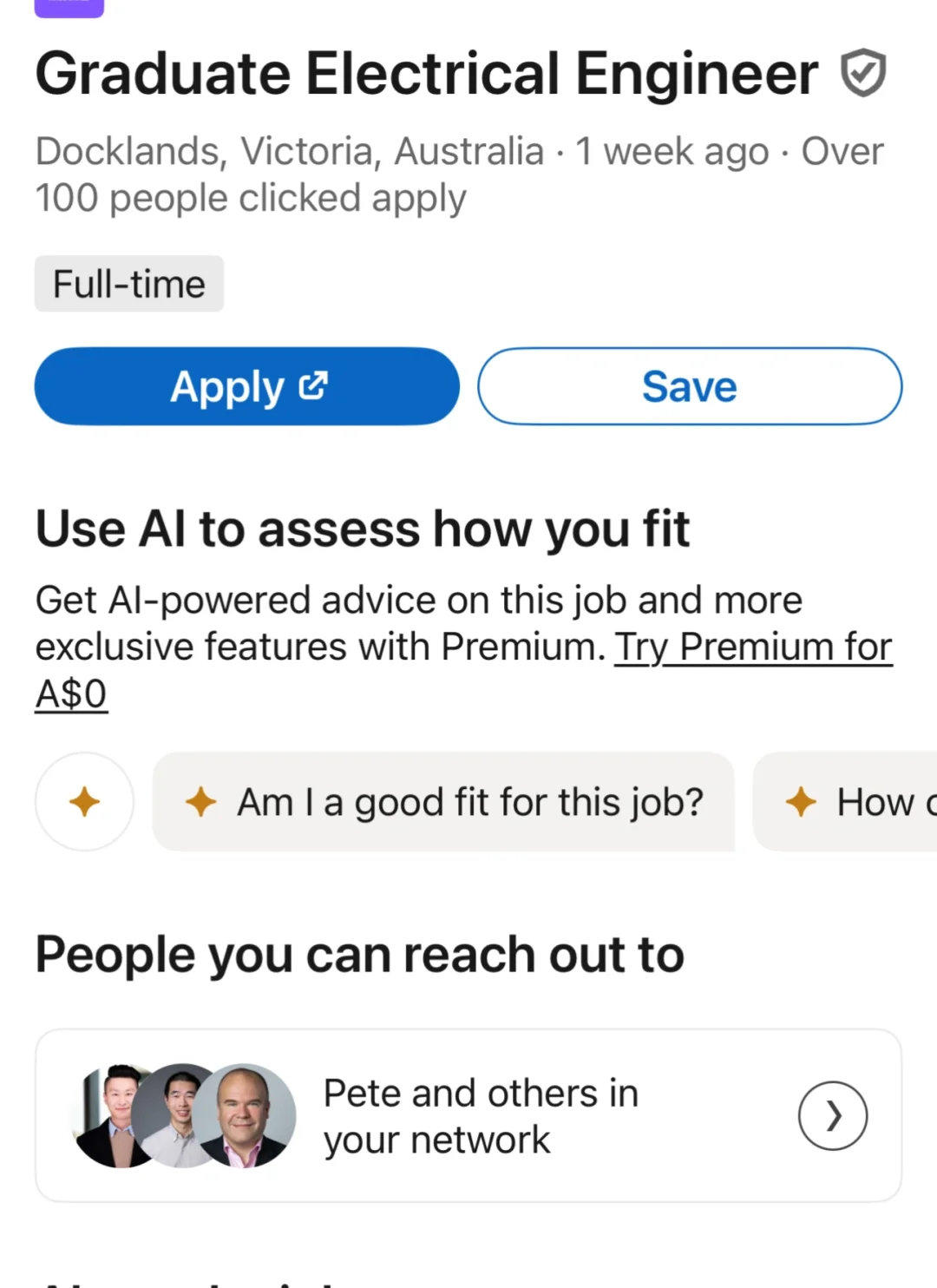 三月澳洲电气工程管培开放申请