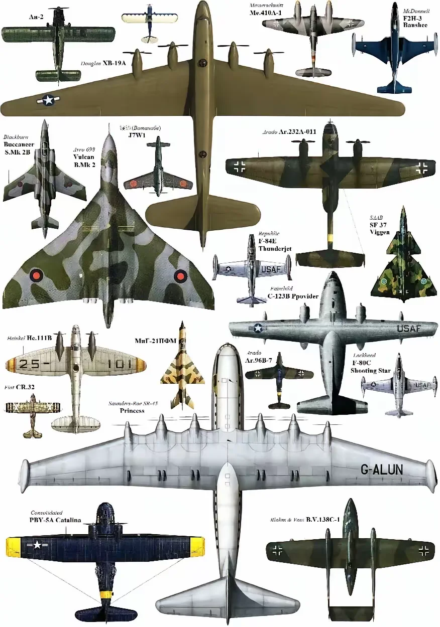 史上各种飞机