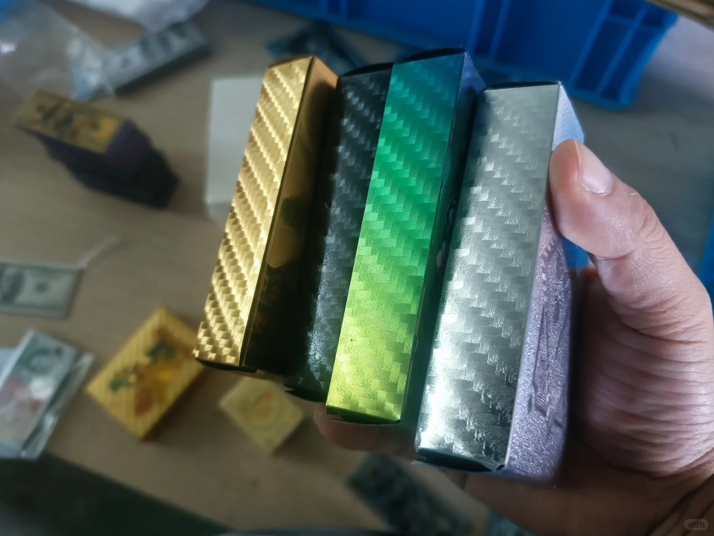 折光压纹塑料金箔卡片 支持少批量