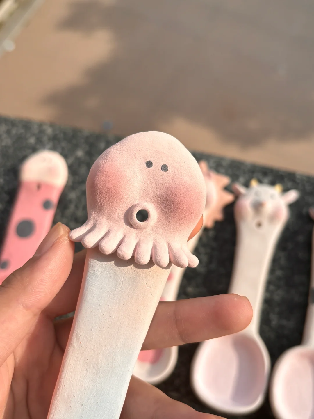 做陶艺以来的第一批勺（未烧）