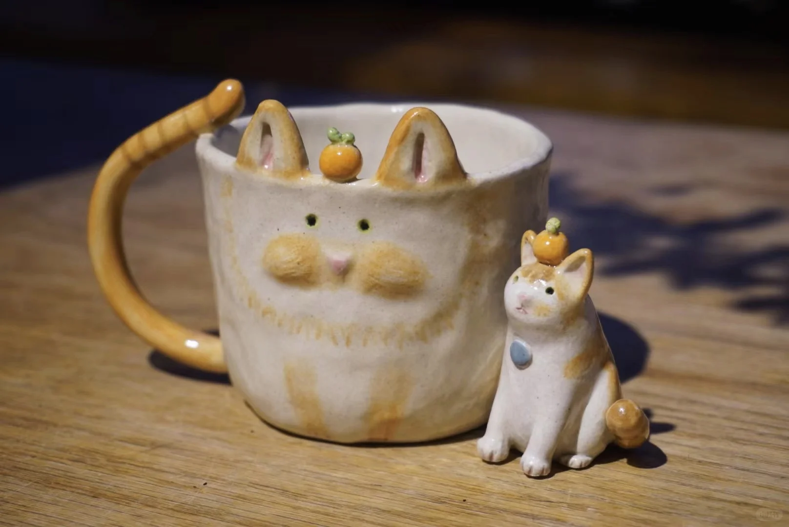 太可爱了吧！陶瓷猫杯子?