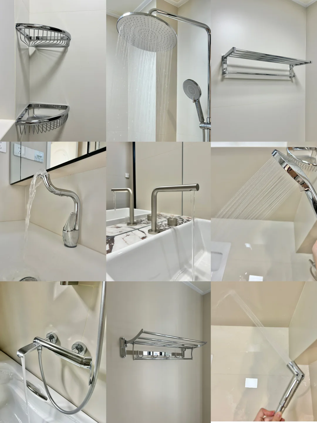 新家的浴室五金|全铜不锈钢都有,有被美到