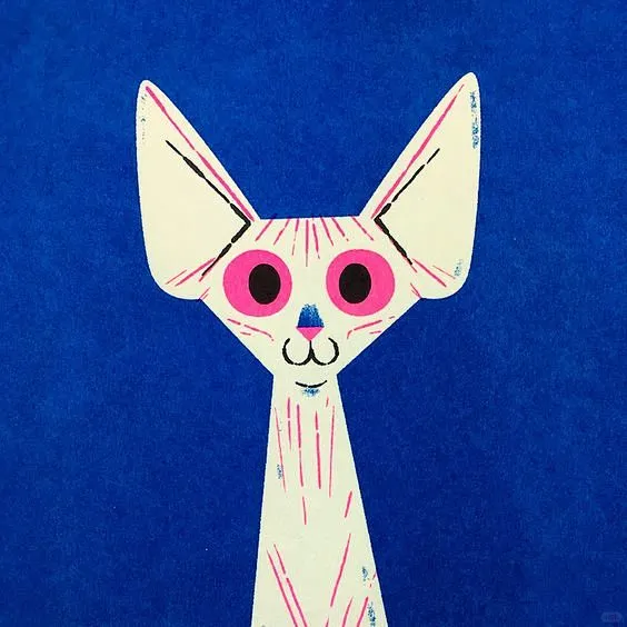 ?超～可爱丝网印小猫?