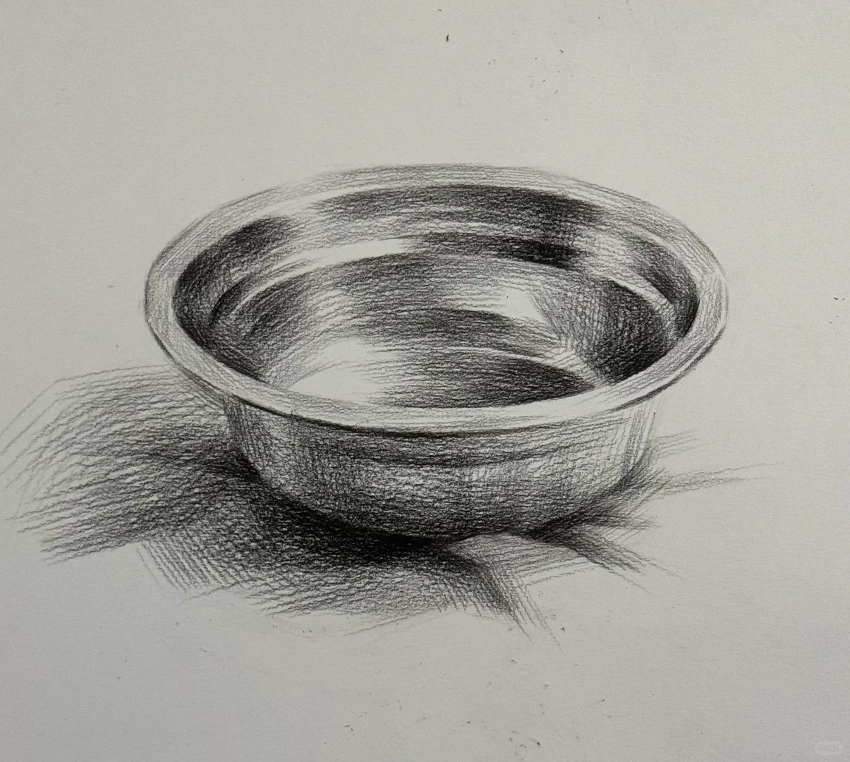 素描不锈钢盆高清步骤图?