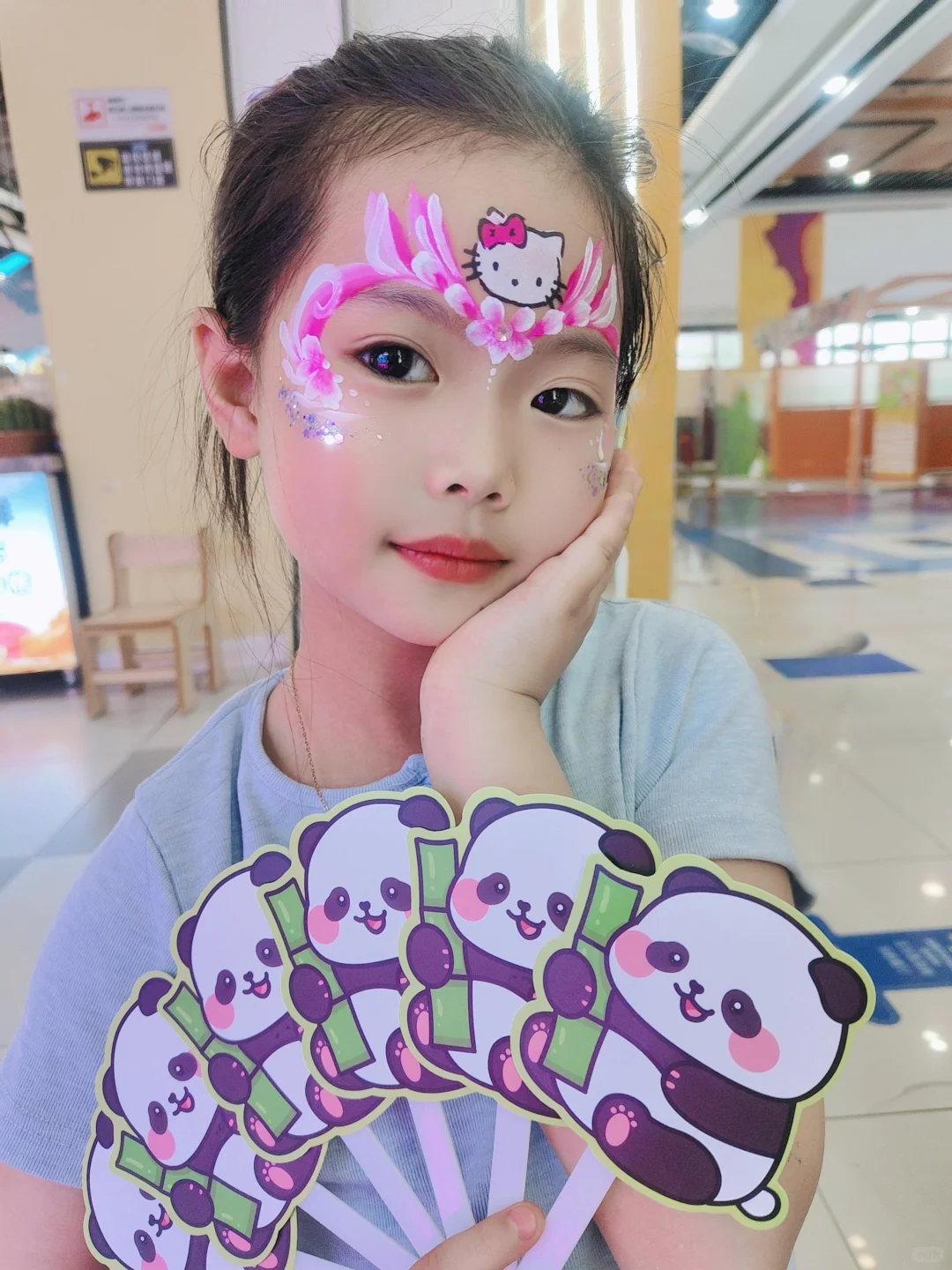 夏天彩绘流汗花妆，防水颜料用起来