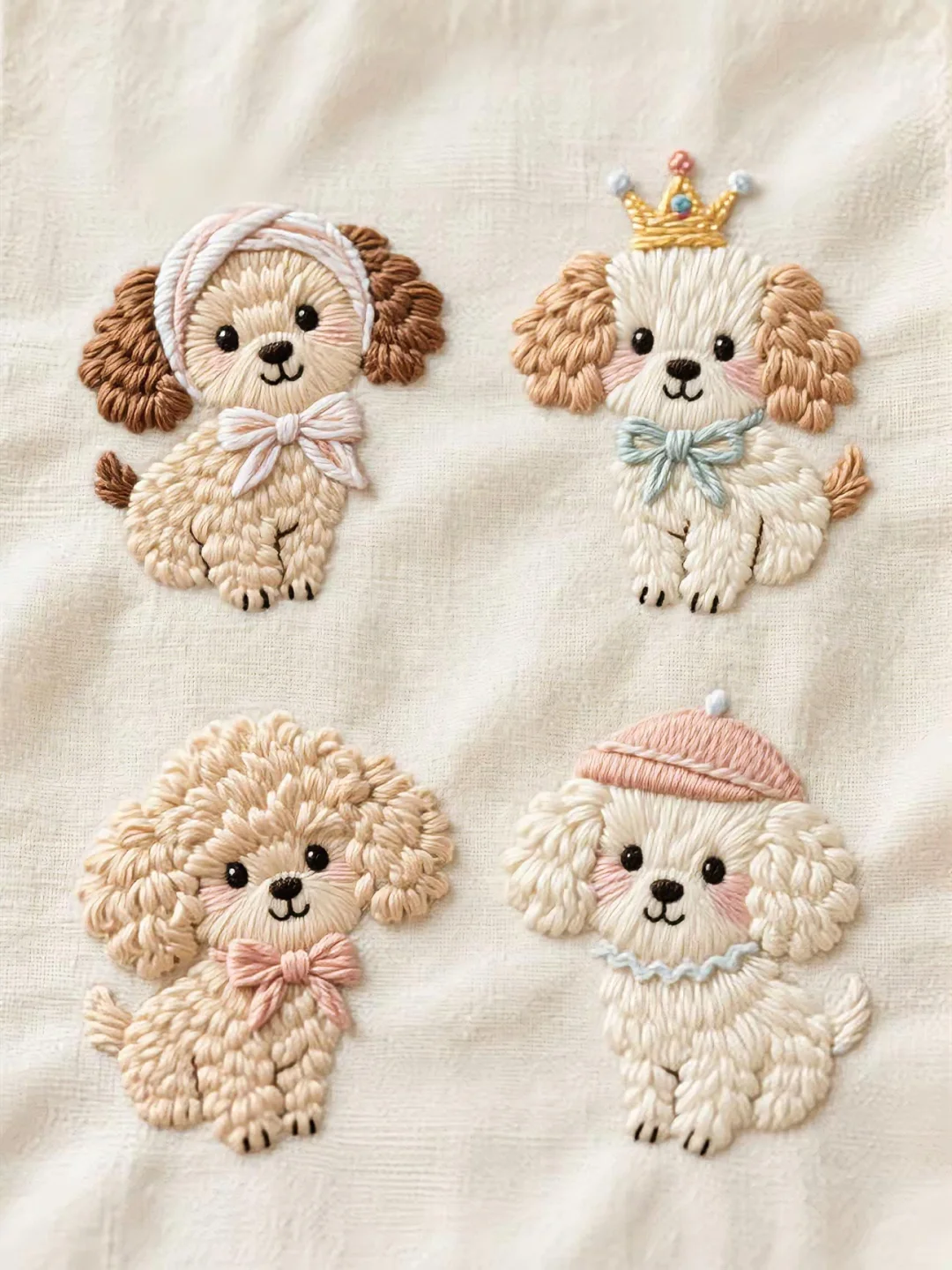 每日刺绣分享、超治愈的刺绣图案！！！