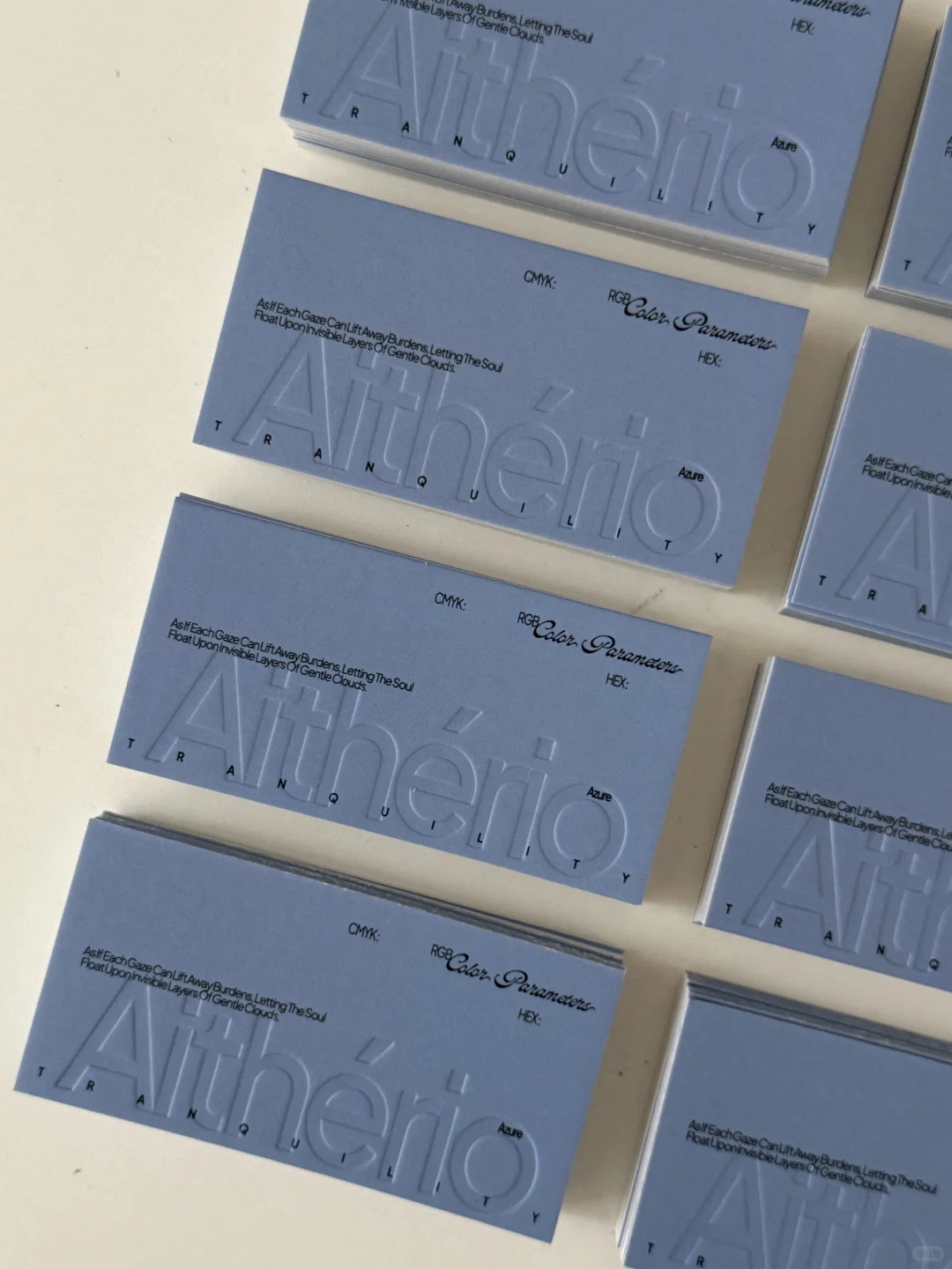 New**蓝色压纹工艺卡片