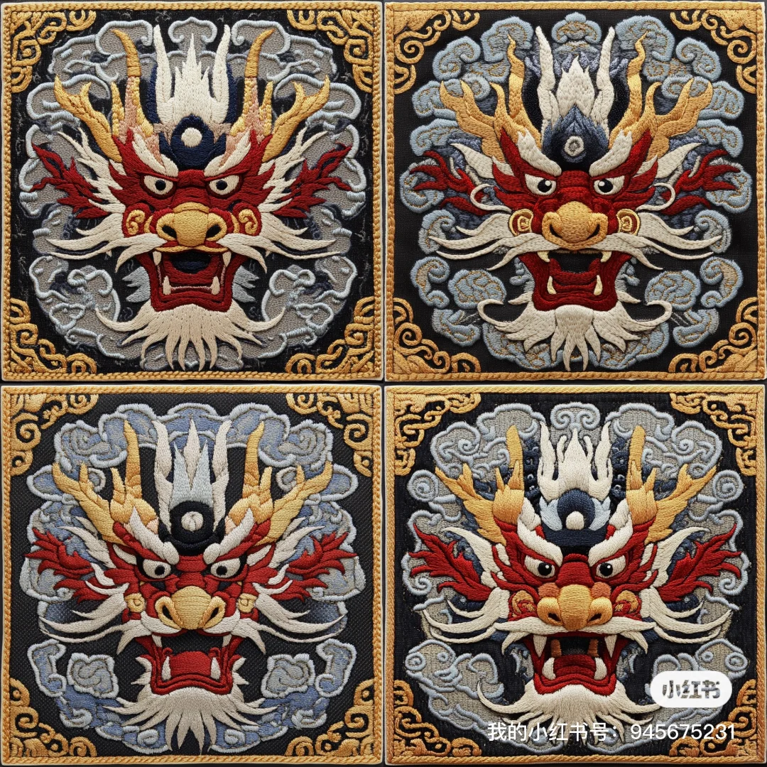 用DeepSeek设计刺绣徽章被美晕了。