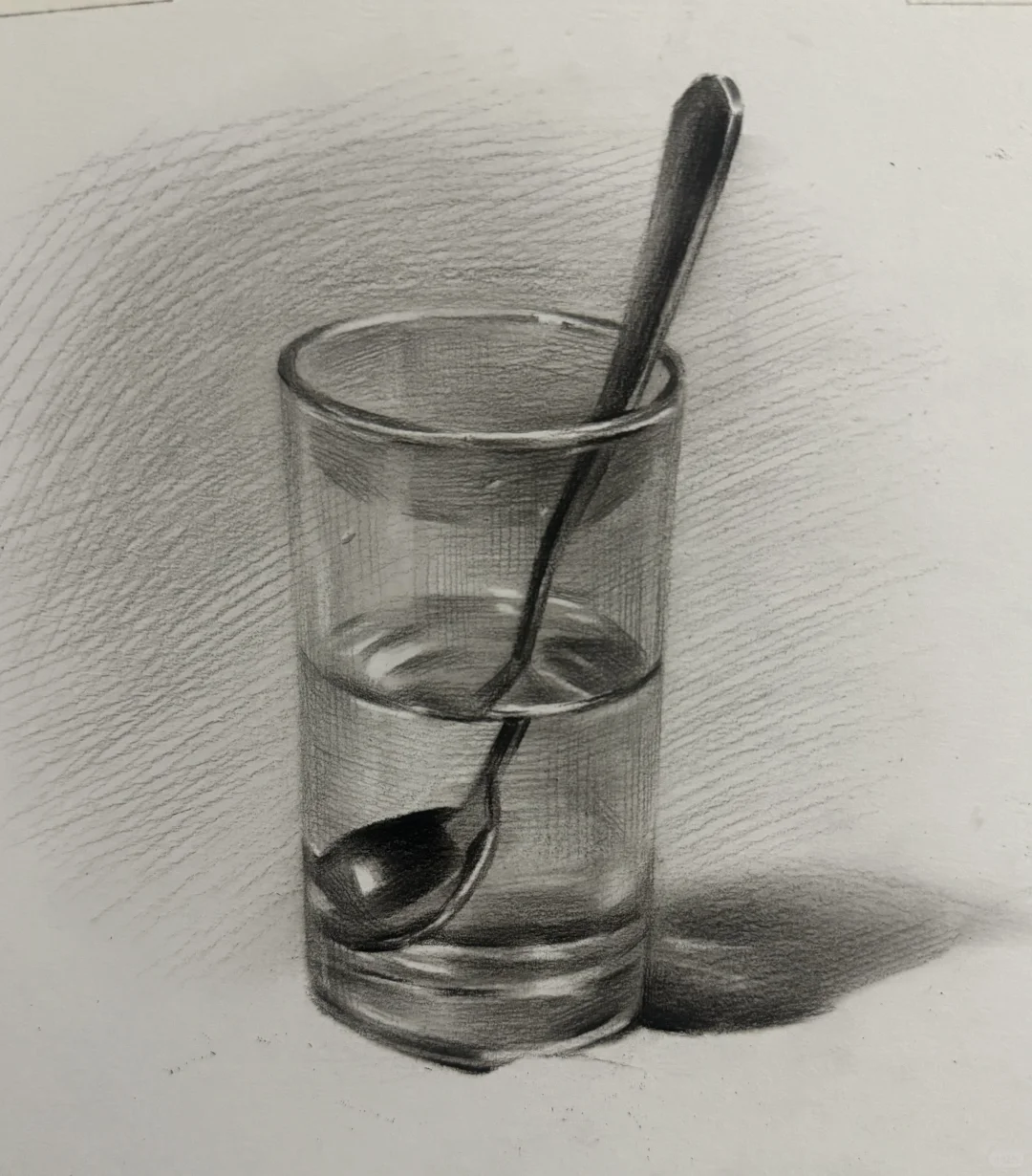 素描玻璃杯高清步骤图?