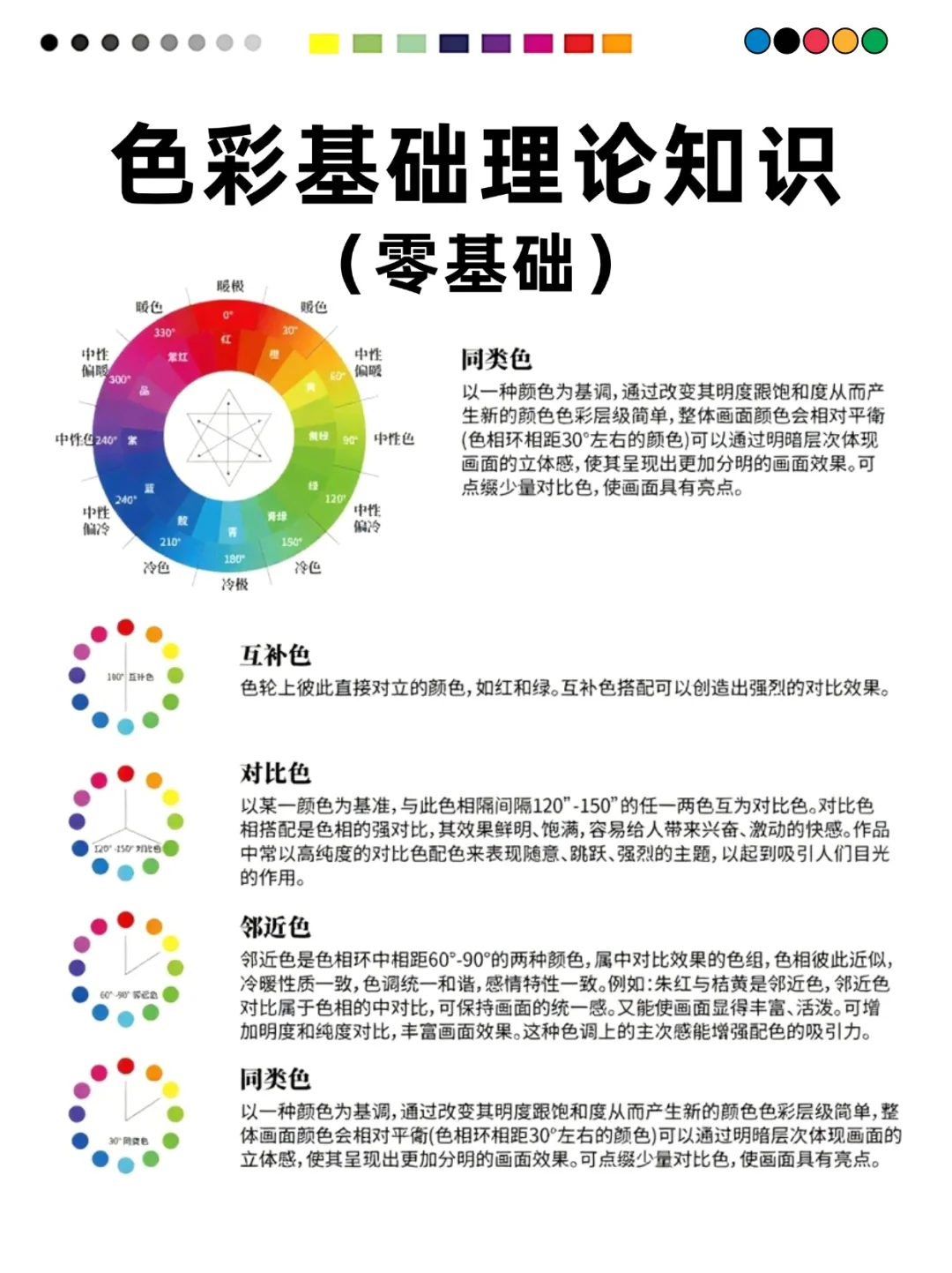 ?化妆基础色彩理论图解|配色小白必看