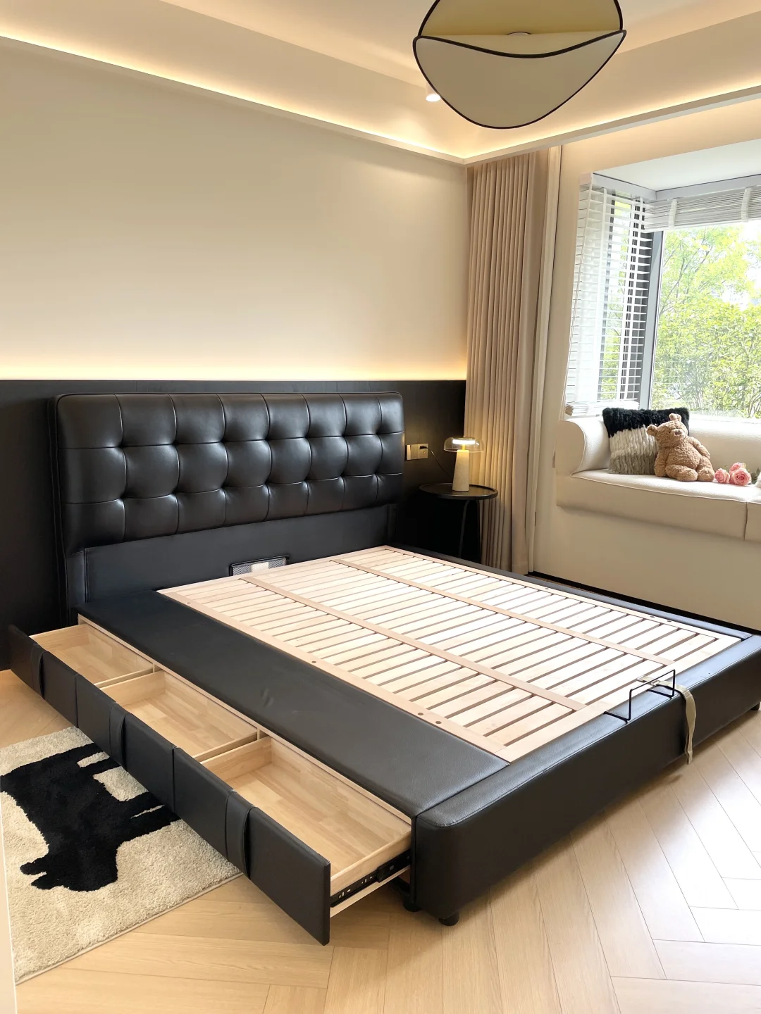 小户型卧室救星!这张华夫格床我能吹一年