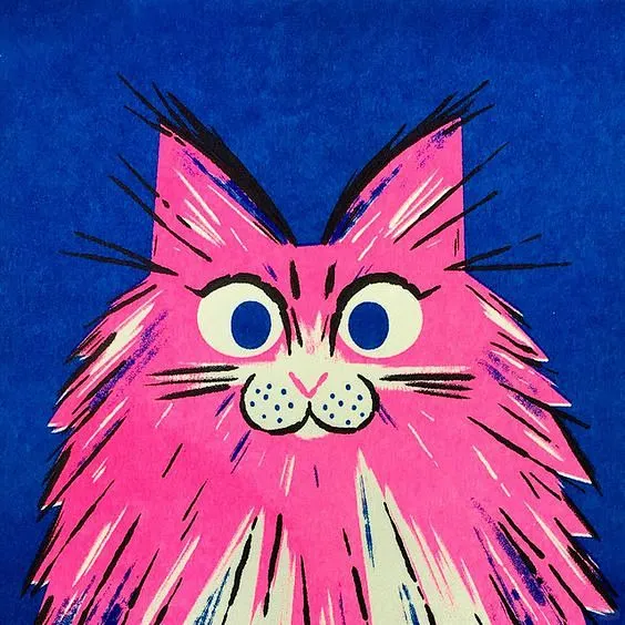 ?超～可爱丝网印小猫?