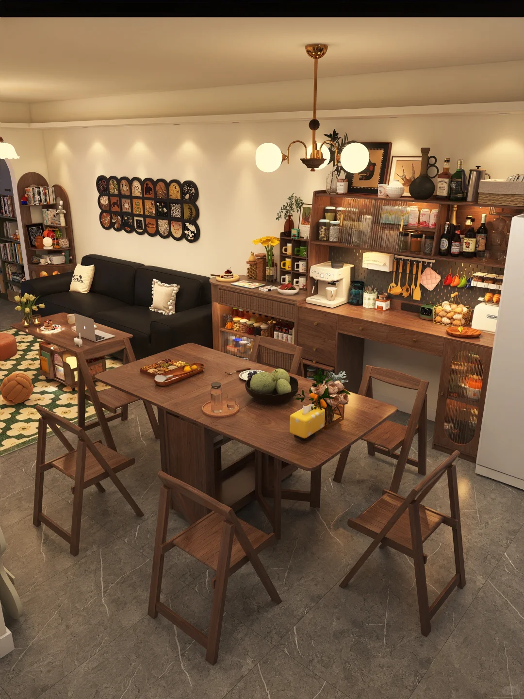 小红书抄的餐边柜好喜欢?还自带大餐桌