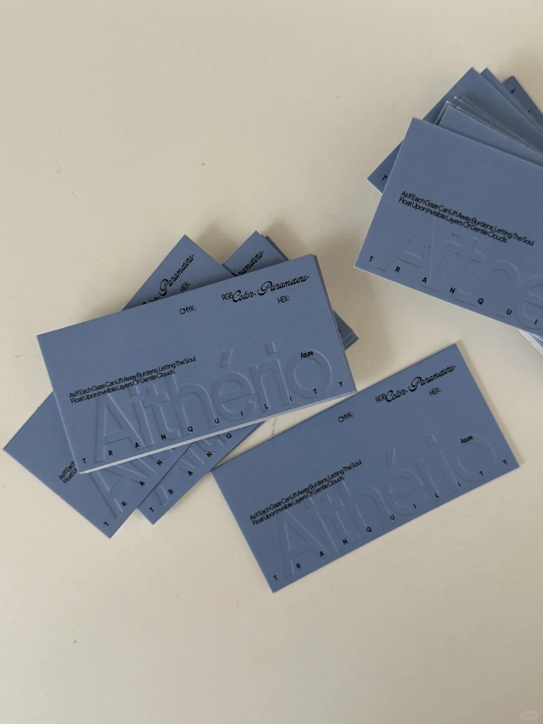 New**蓝色压纹工艺卡片