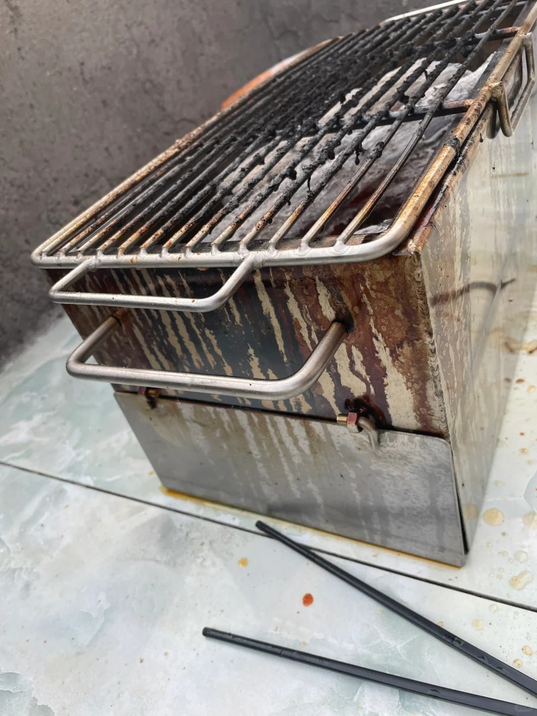 自制不锈钢304户外烧烤炉！