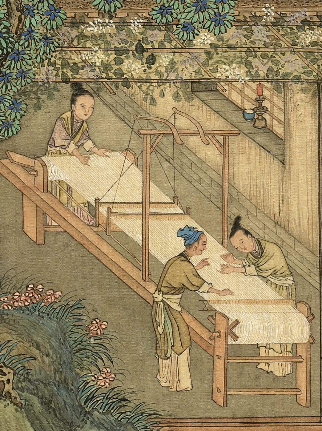 古人纺织日常｜上机