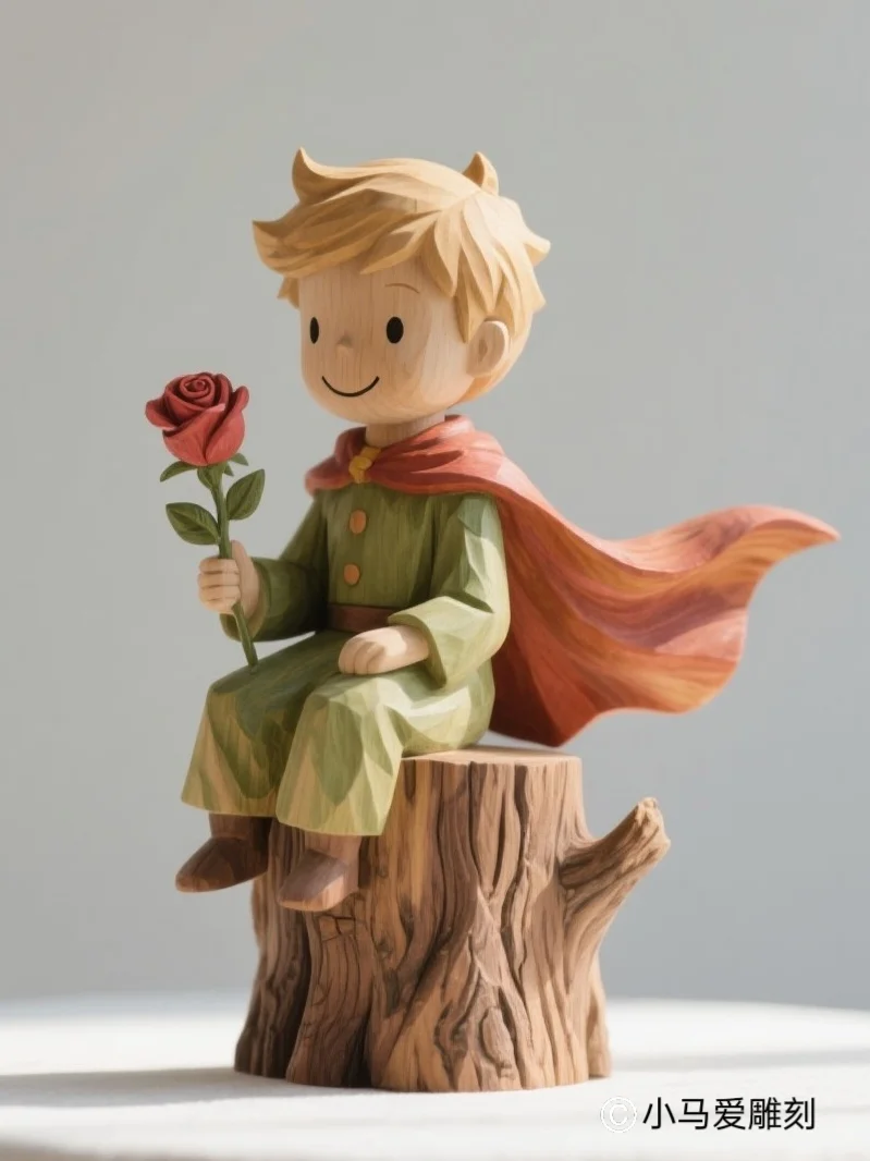 挑战100款木雕工艺品｜玫瑰王子
