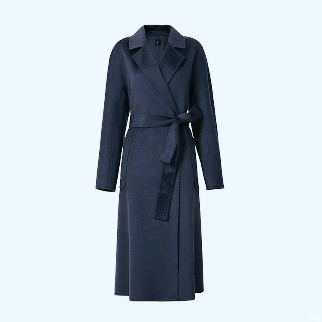 ?镇店之宝?墨蓝羊绒大衣?