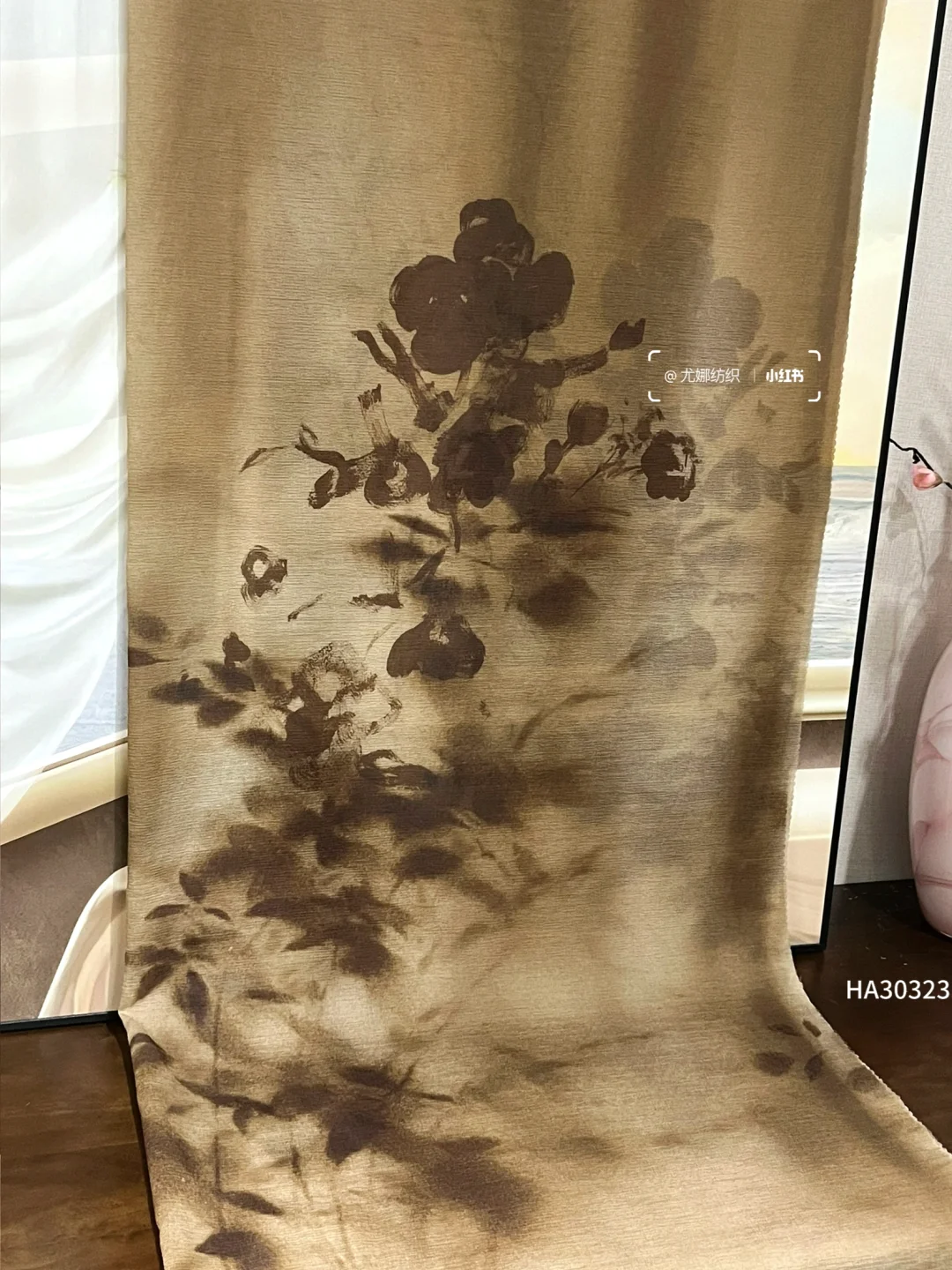 艺术织物｜小众复古咖晕染?设计师印染面料