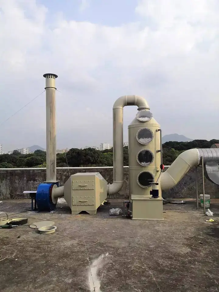 pp喷淋塔废气处理设备环保型除尘酸雾水淋塔