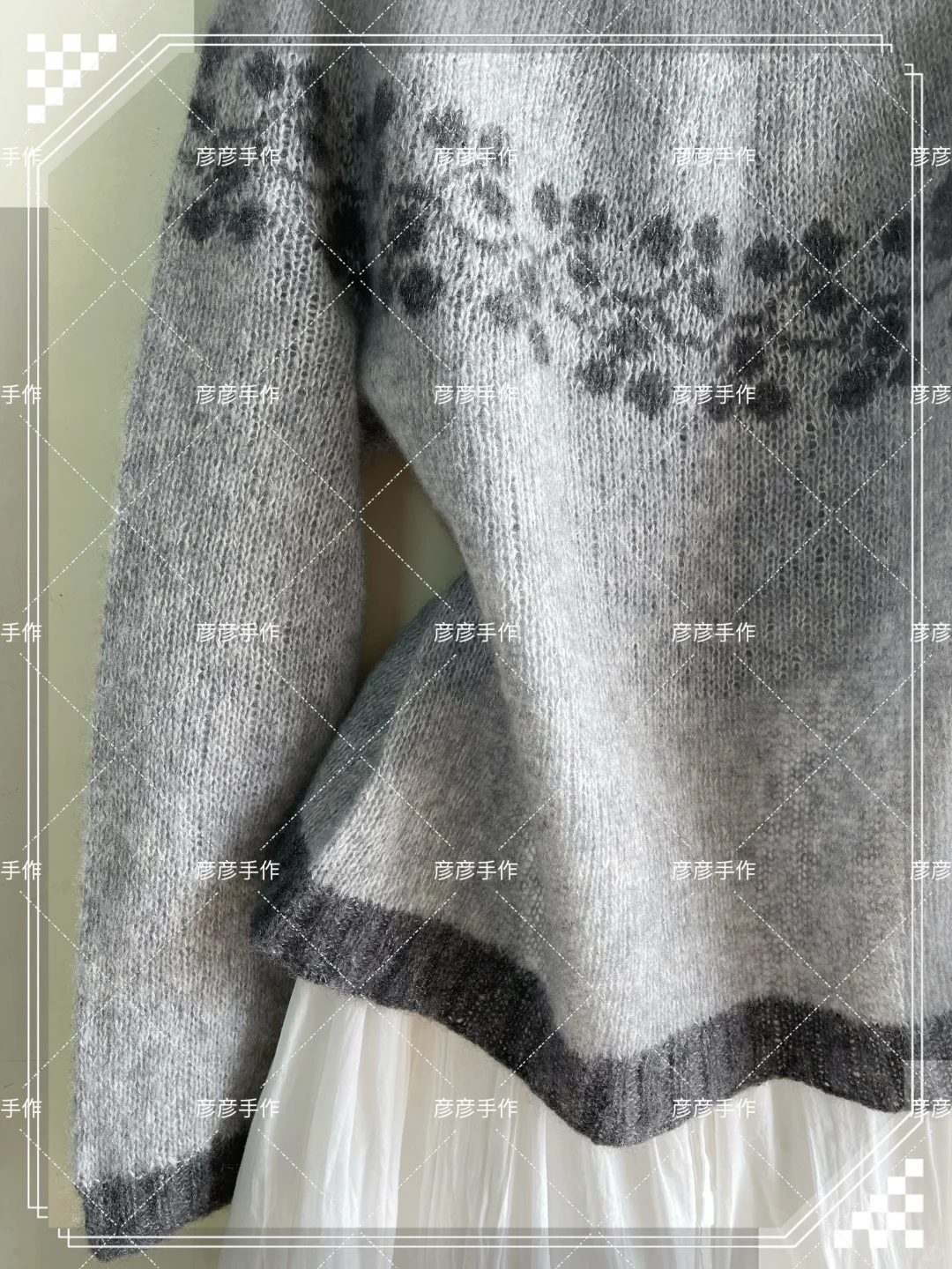 『一剪梅』编织人生云雾线提花衣（附编织说明）