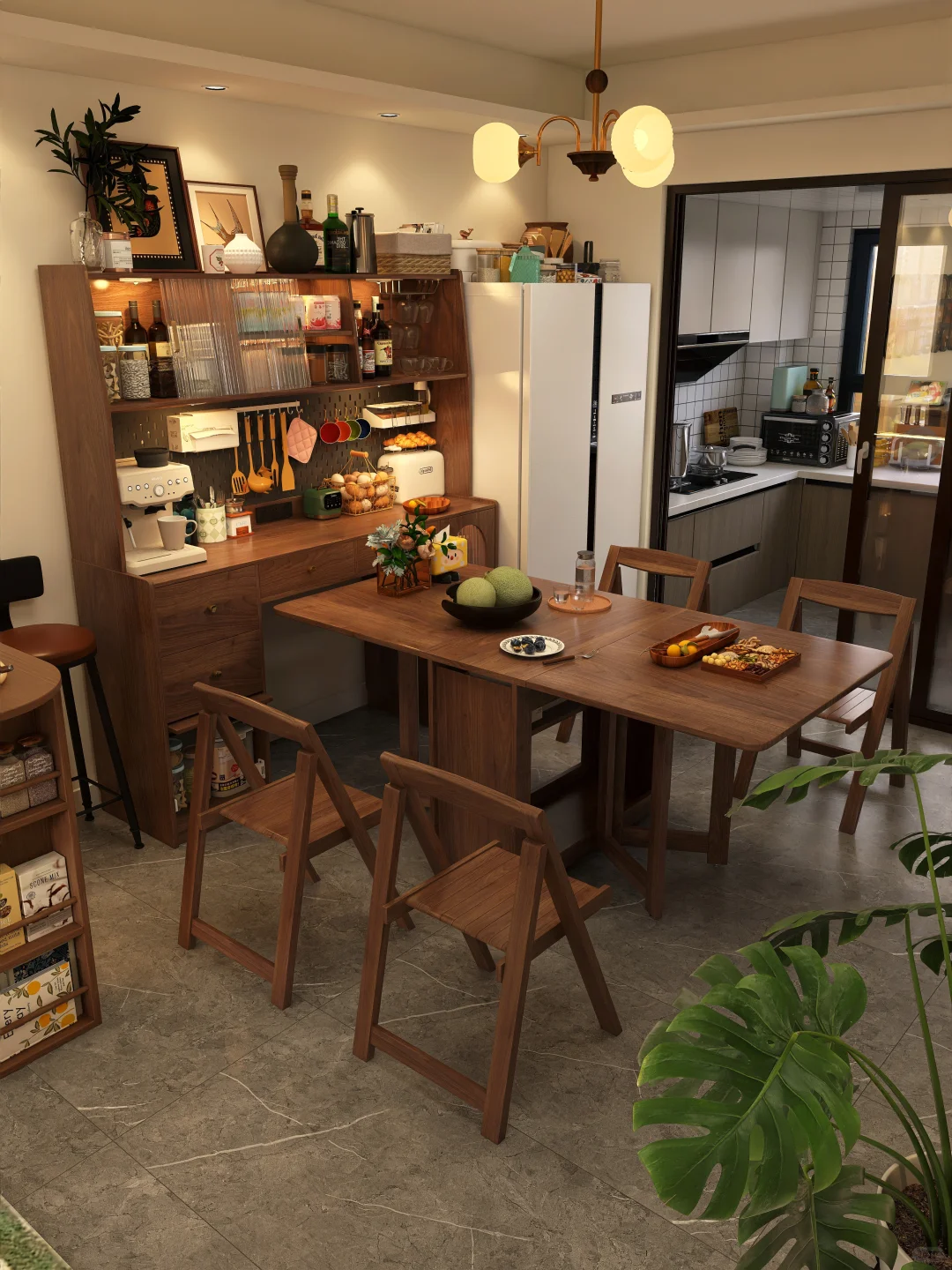 小红书抄的餐边柜好喜欢?还自带大餐桌