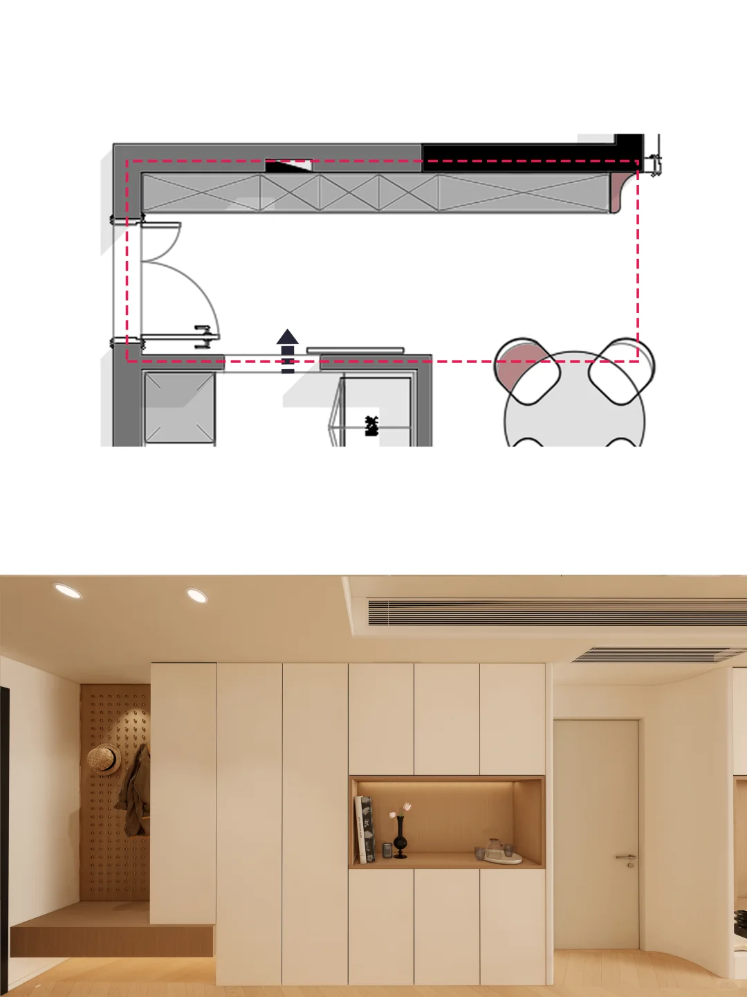户型优化 | 90㎡的奶油原木三居室,超绝空间