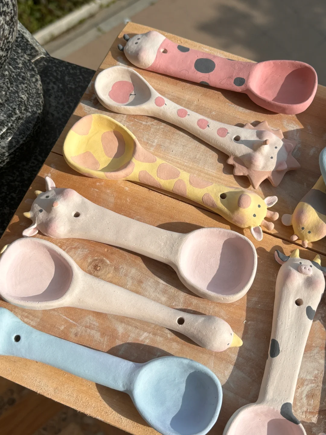 做陶艺以来的第一批勺（未烧）