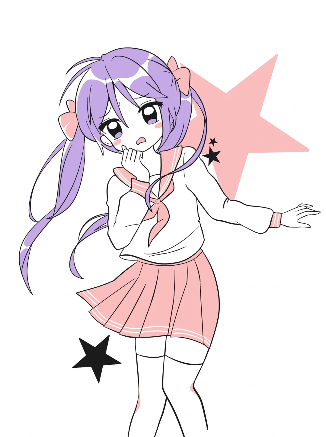 我在美国课上把幸运星印在了身上✩