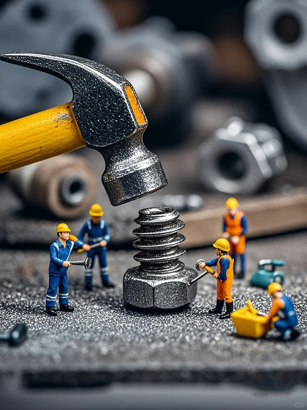 微观世界|几个工人正在打螺丝