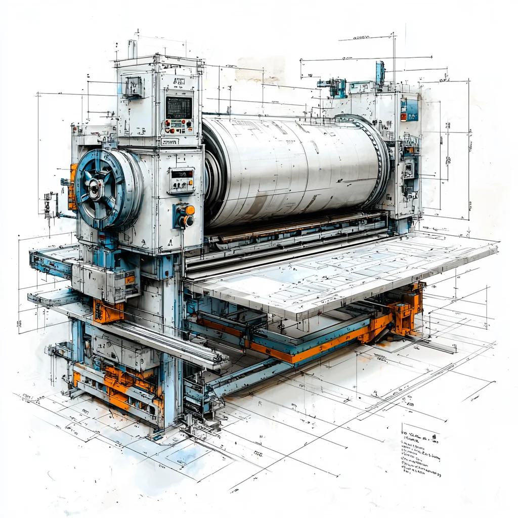 机械之美·印刷设备 手绘设计线稿［咒语］