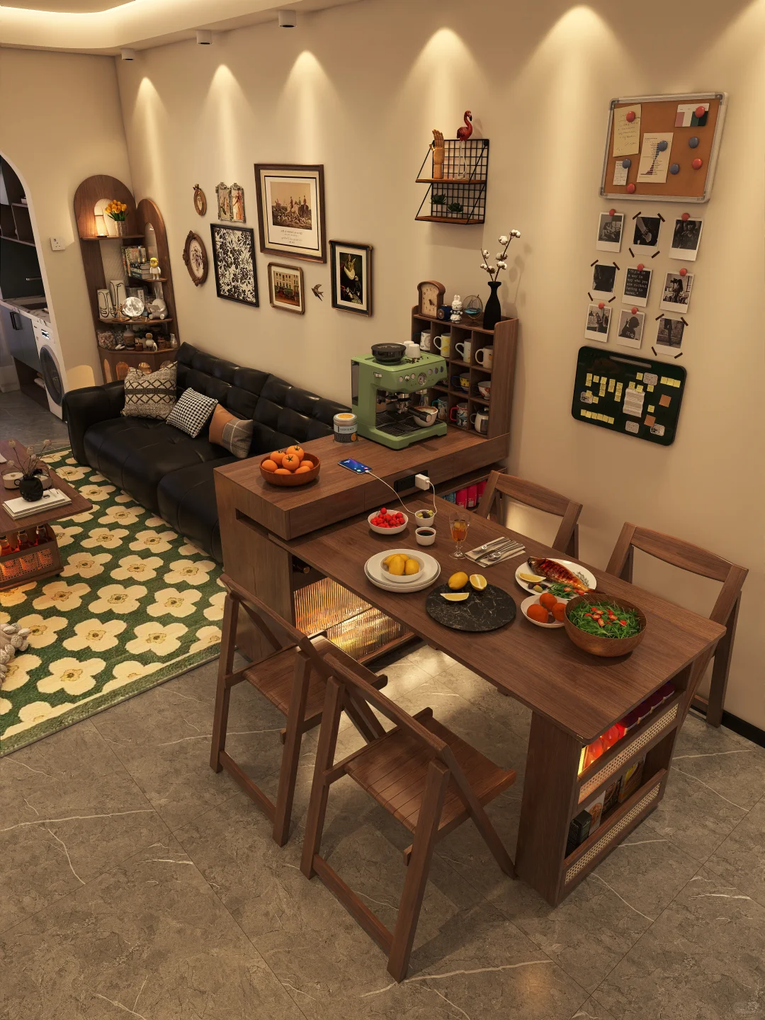 小户型这才是真正的客餐厅一体?