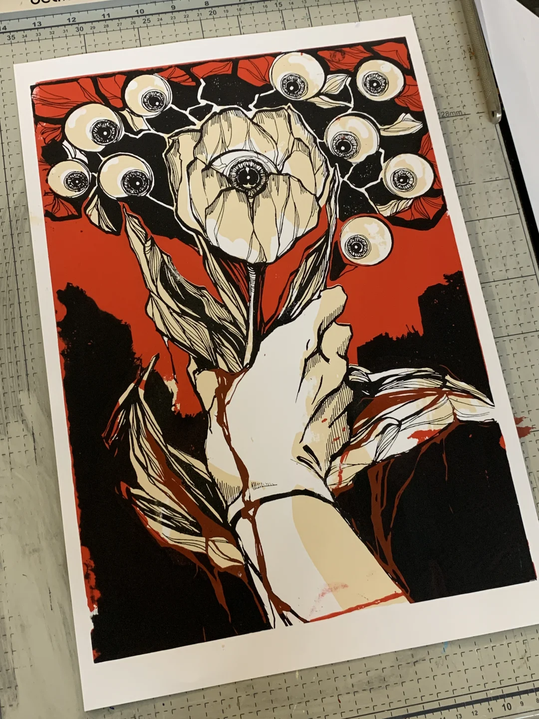 美术生日常?|丝网版画?制作过程分享