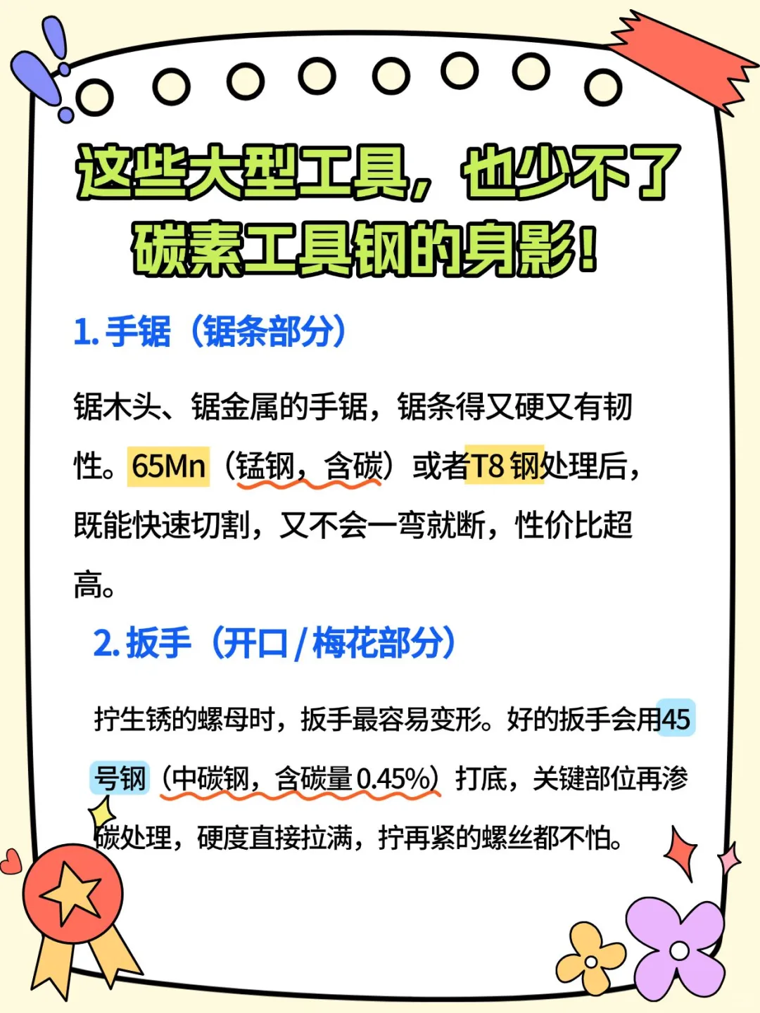 家里常用的五金工具哪些是用碳素工具钢做的