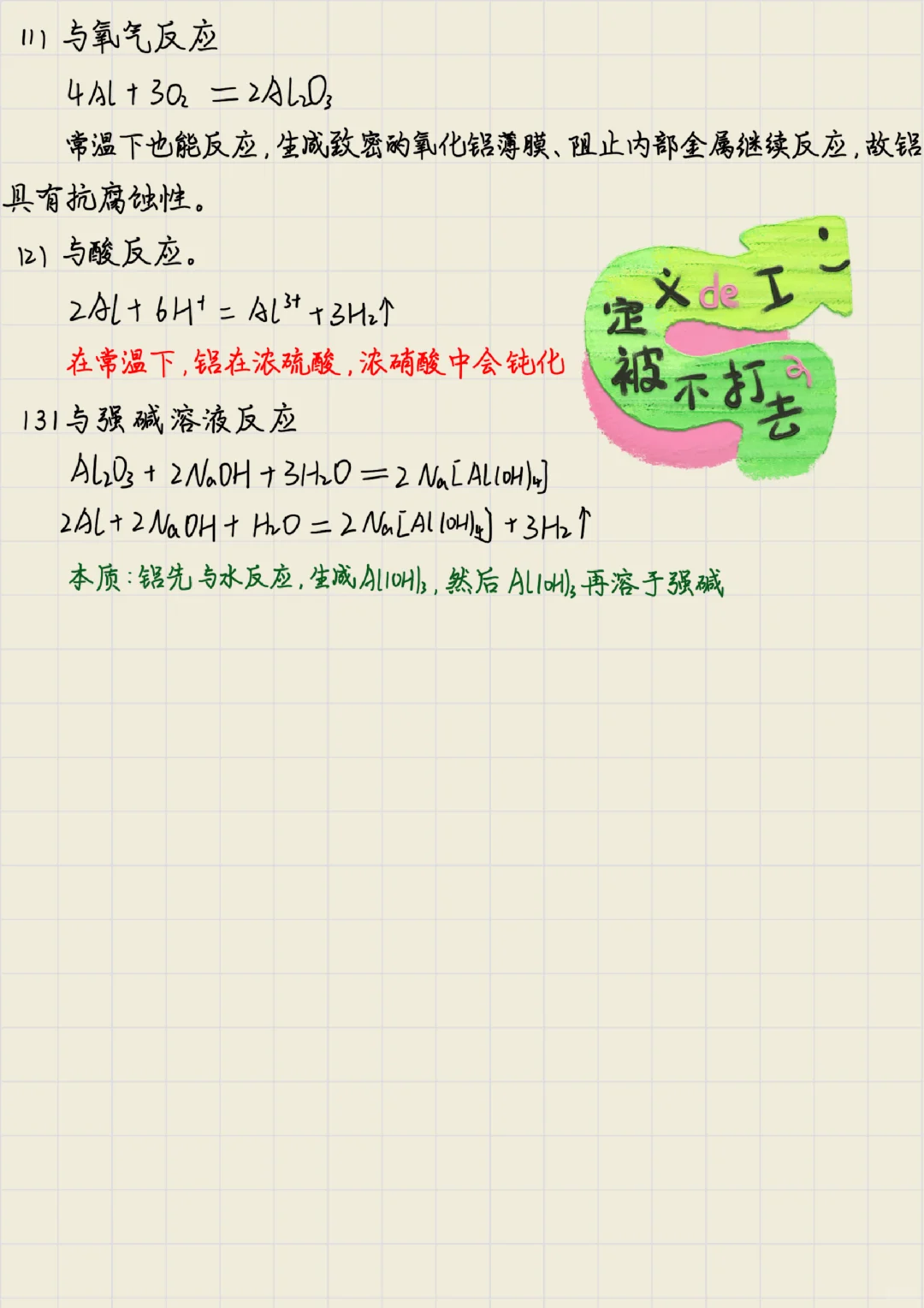 化学必修一金属材料知识点总结