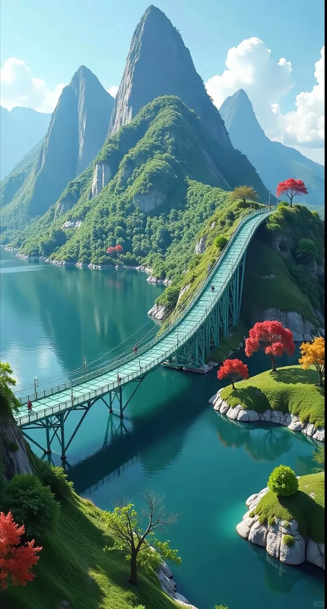 这个玻璃桥太美了！巨震撼！灵魂的天梯