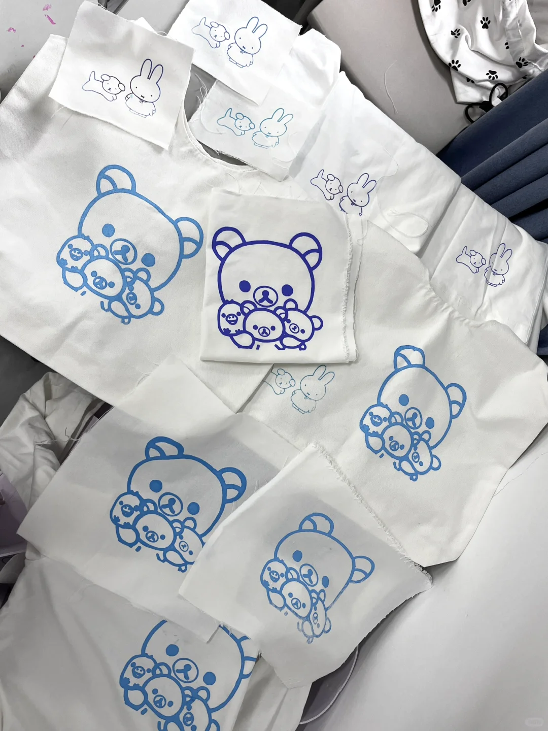 丝网印刷轻松熊短袖˶╹ꇴ╹˶