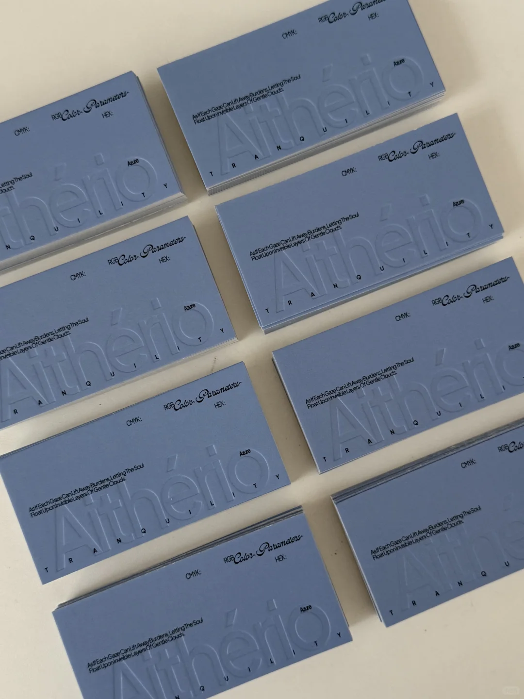 New**蓝色压纹工艺卡片