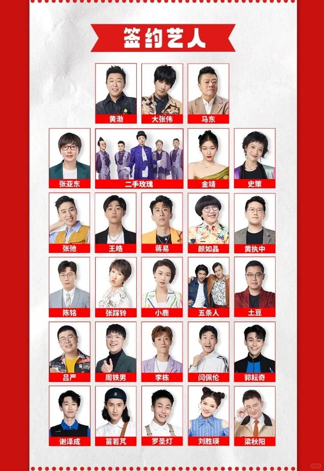 米未-将喜人“一网打尽”黄渤大张伟在第一排？