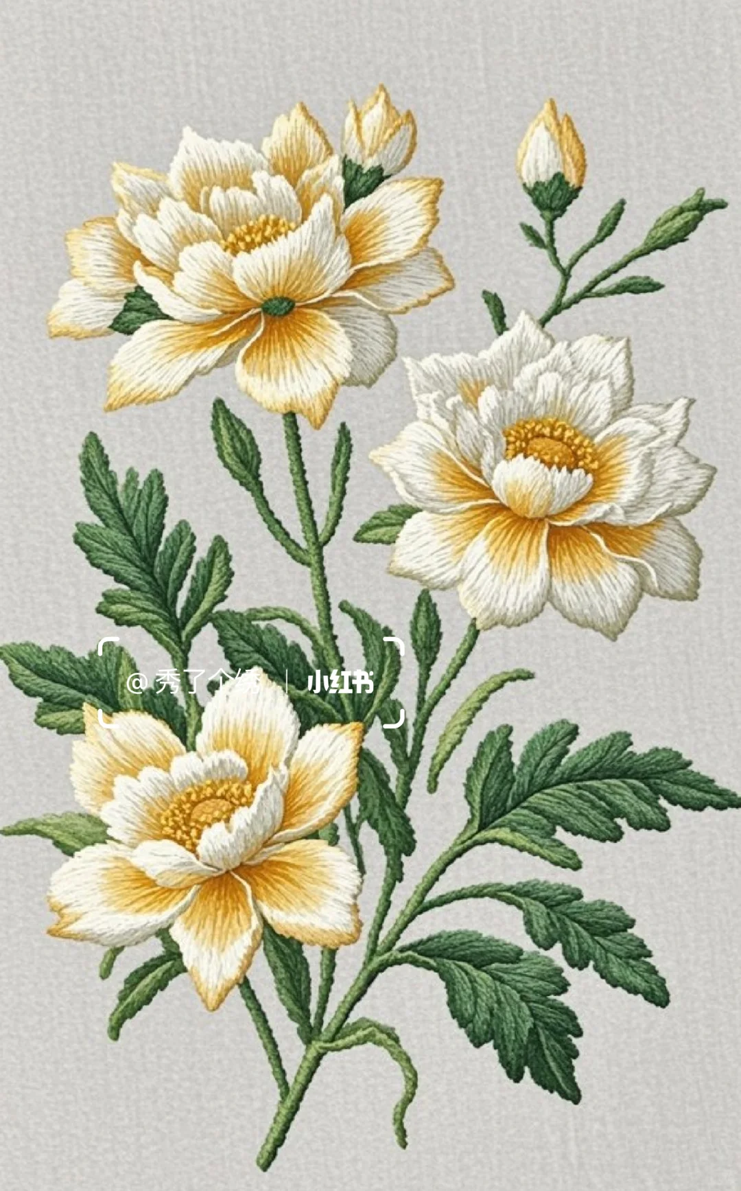 刺绣小画欣赏/花?
