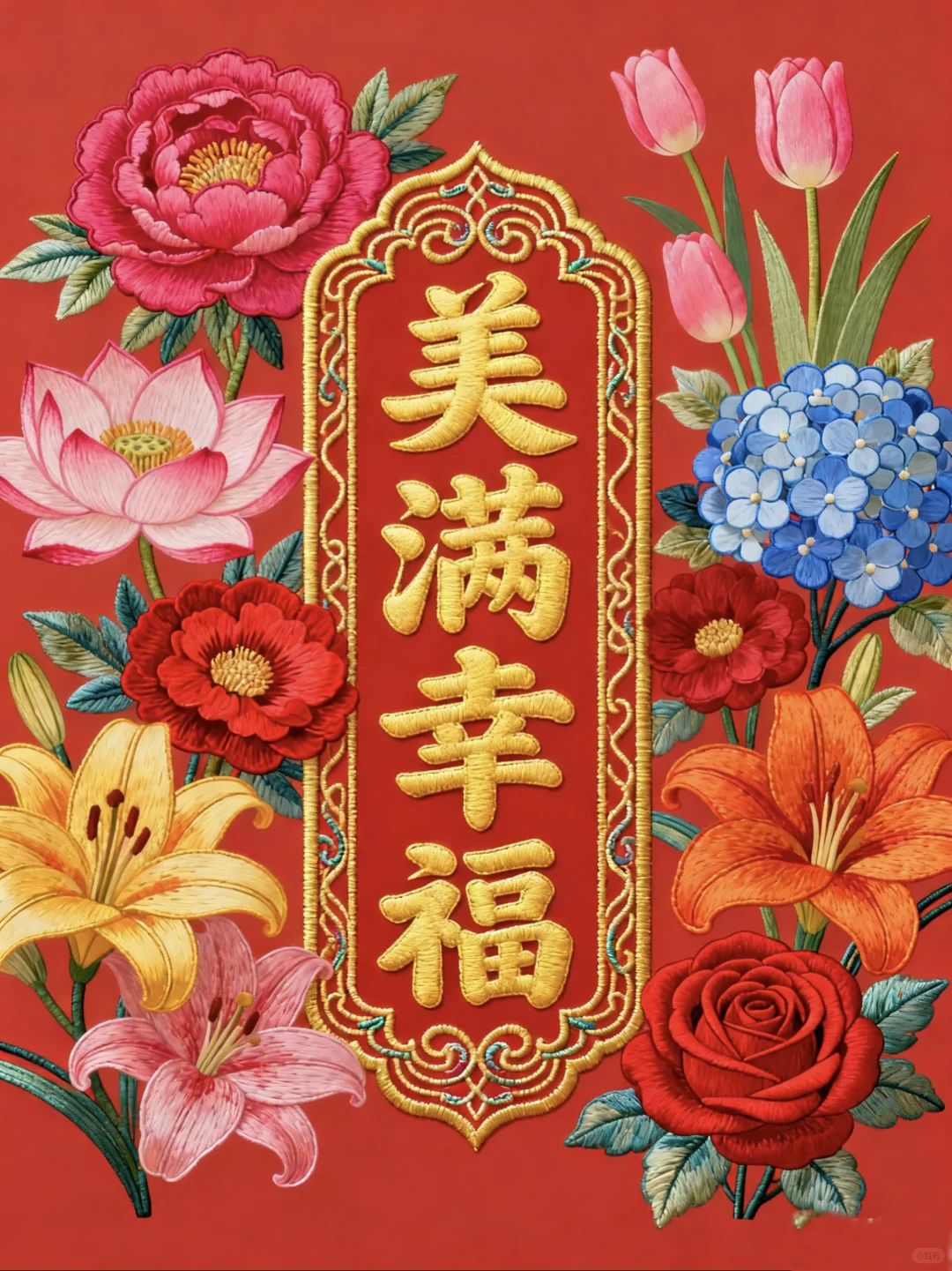 刺绣图片分享~美满幸福