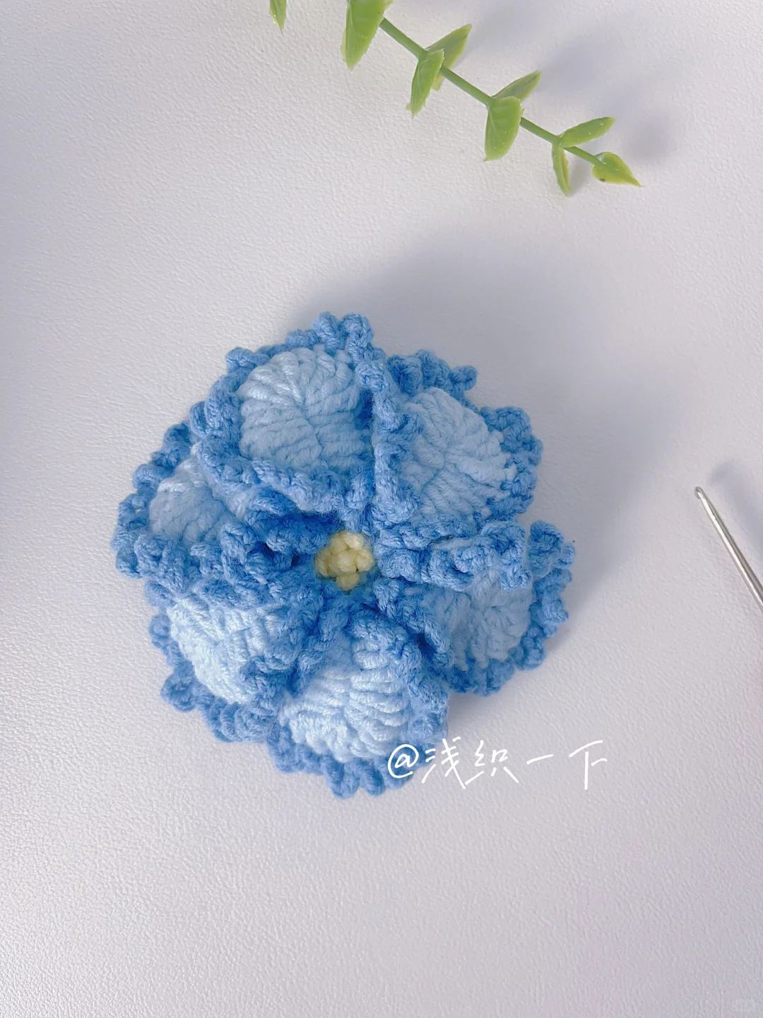 一体钩紫薇花发夹｜附图解