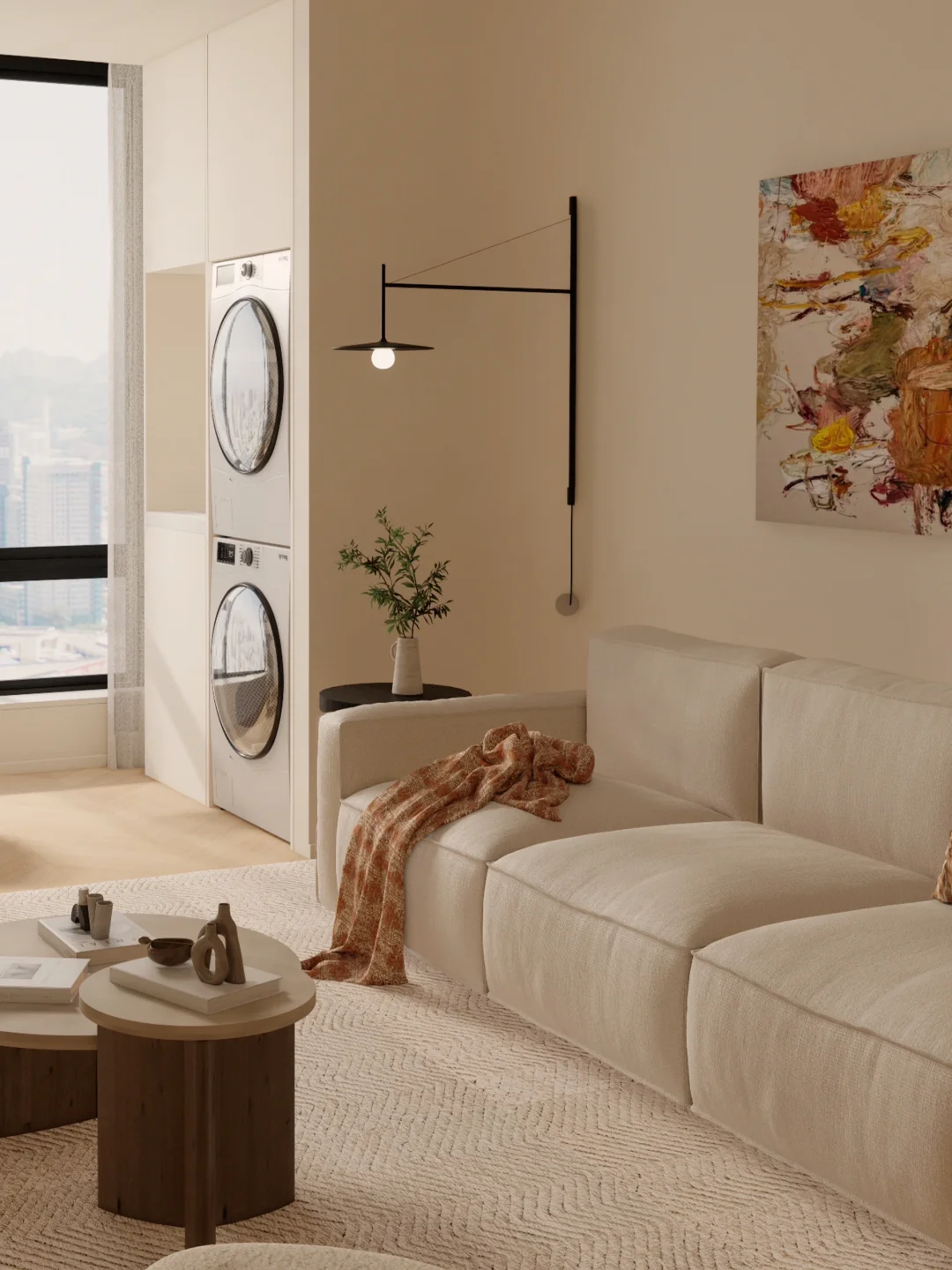 户型优化 | 90㎡的奶油原木三居室,超绝空间