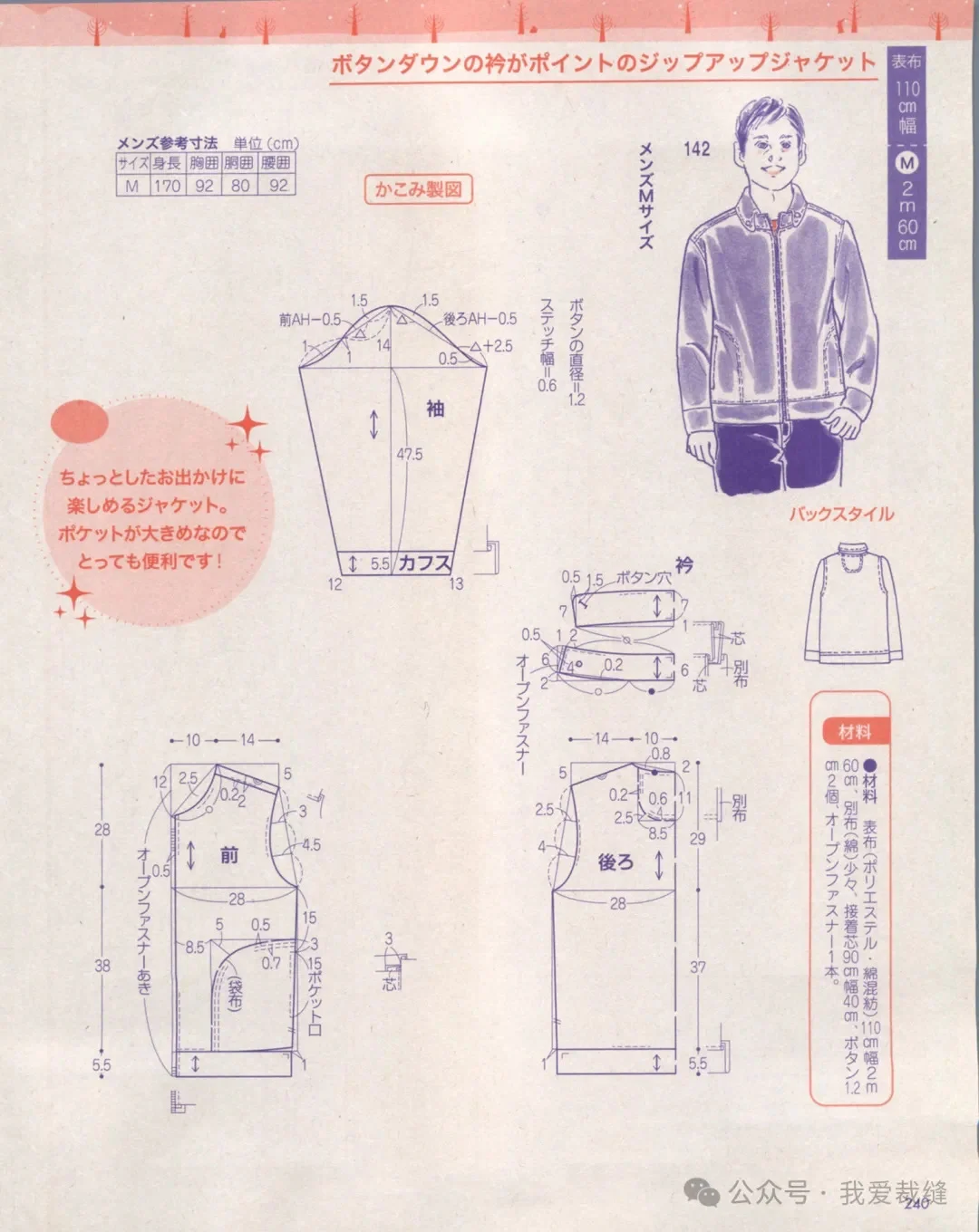 裁剪图备忘录【男装】
