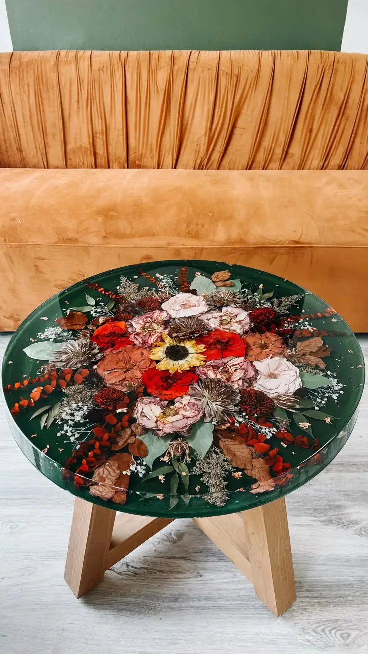 树脂花茶几,让客厅直接变ins杂志封面!