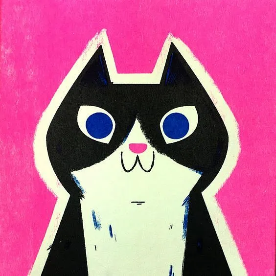 ?超～可爱丝网印小猫?