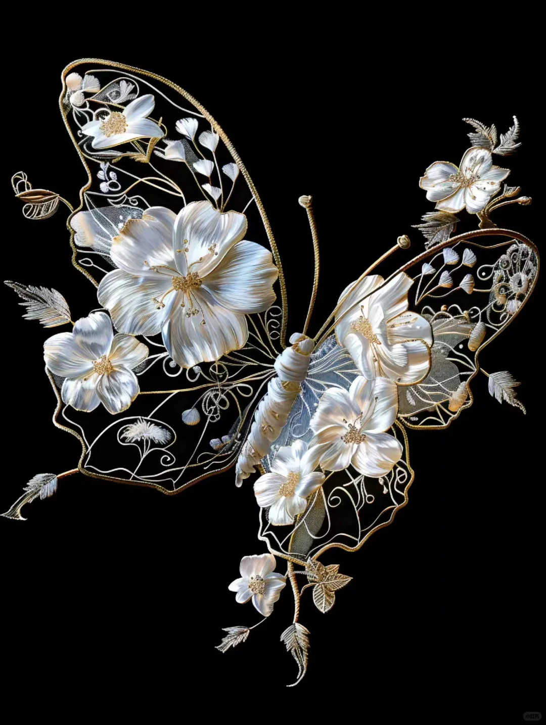 刺绣蝴蝶-创意图案设计分享