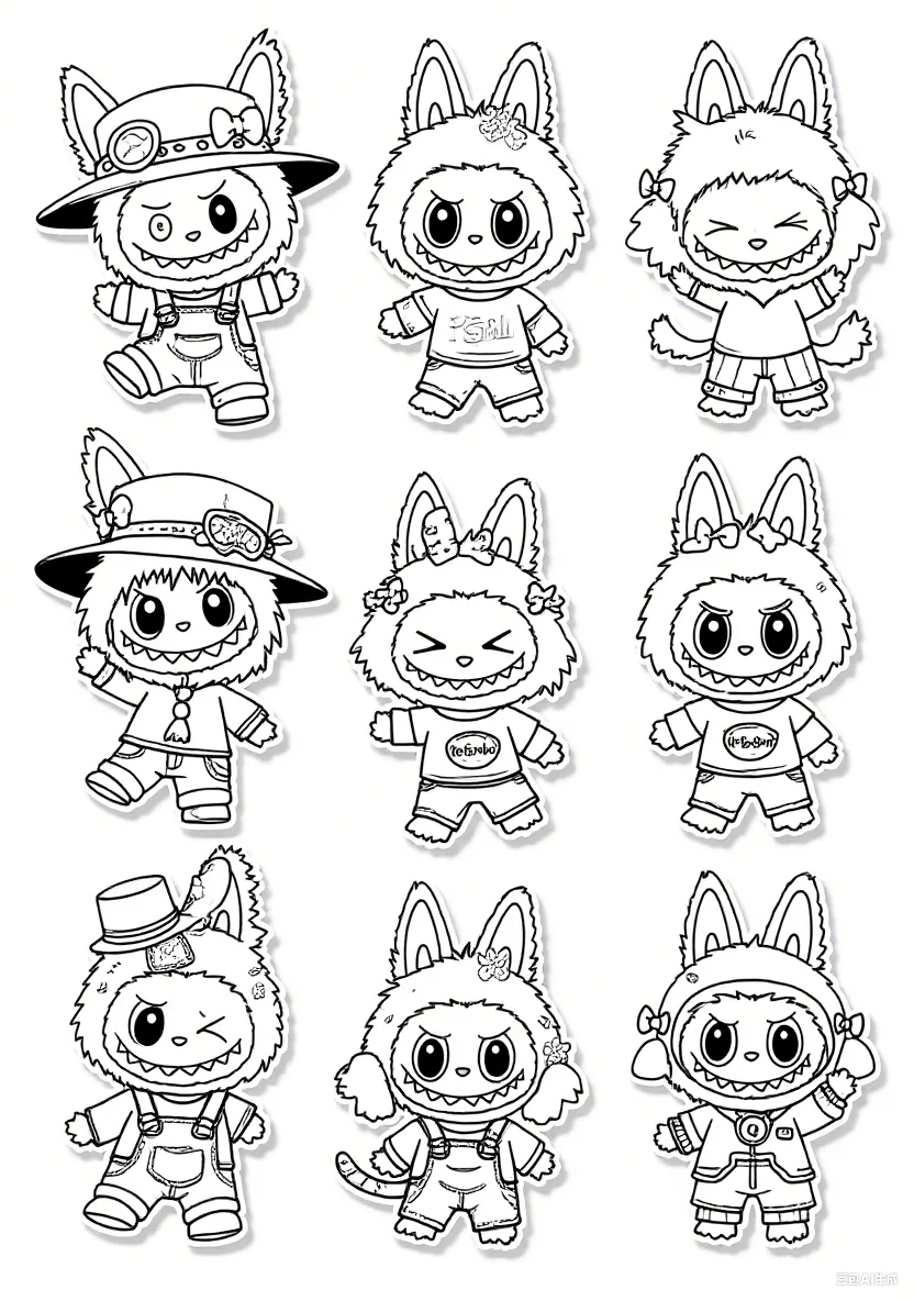 ?每日分享|LABUBU九宫格素材
